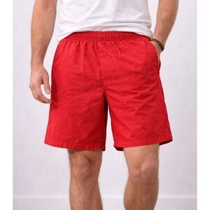 Columbia Nylon Shorts Mens 2X Red New Regular Fit Mesh Lined Outdoor Summer